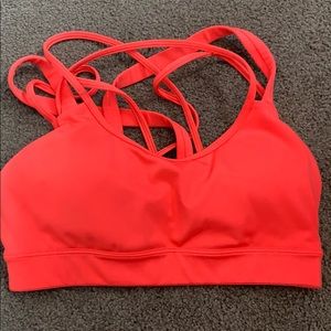 Coral full coverage sports bra